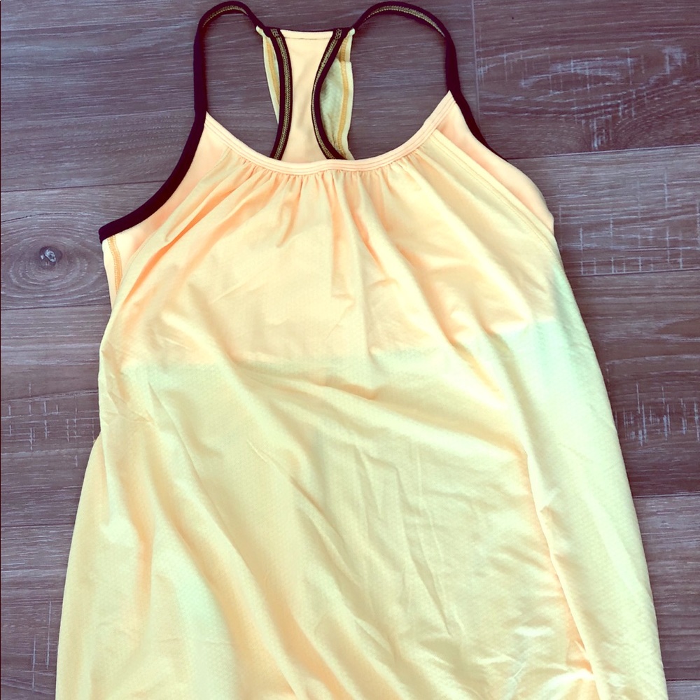 SOLD Lululemon Yellow No Limits Tank with Bra Top